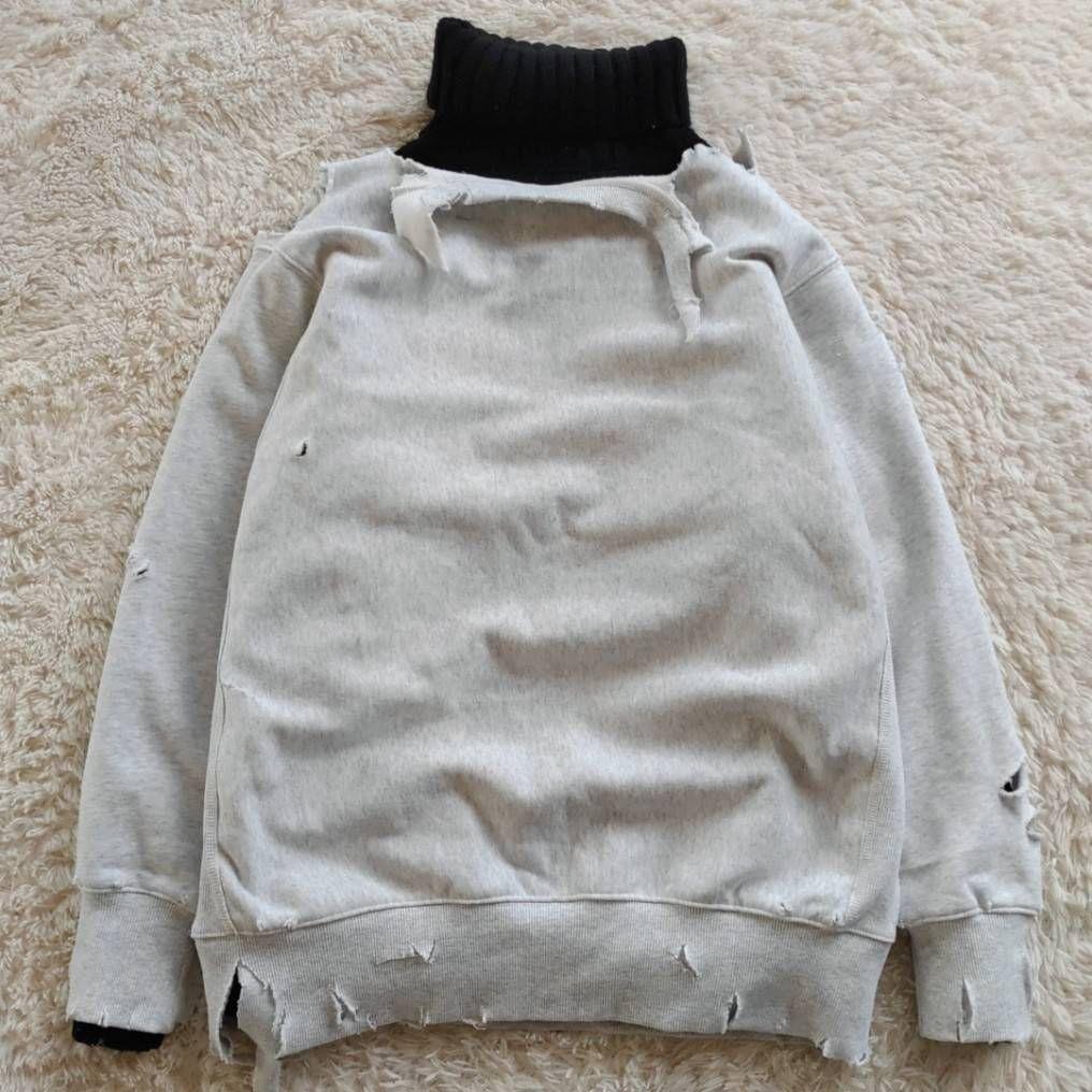 半壊 クラッシュ NEW YORKロゴ ボロ加工 スウェット 常田大希 L