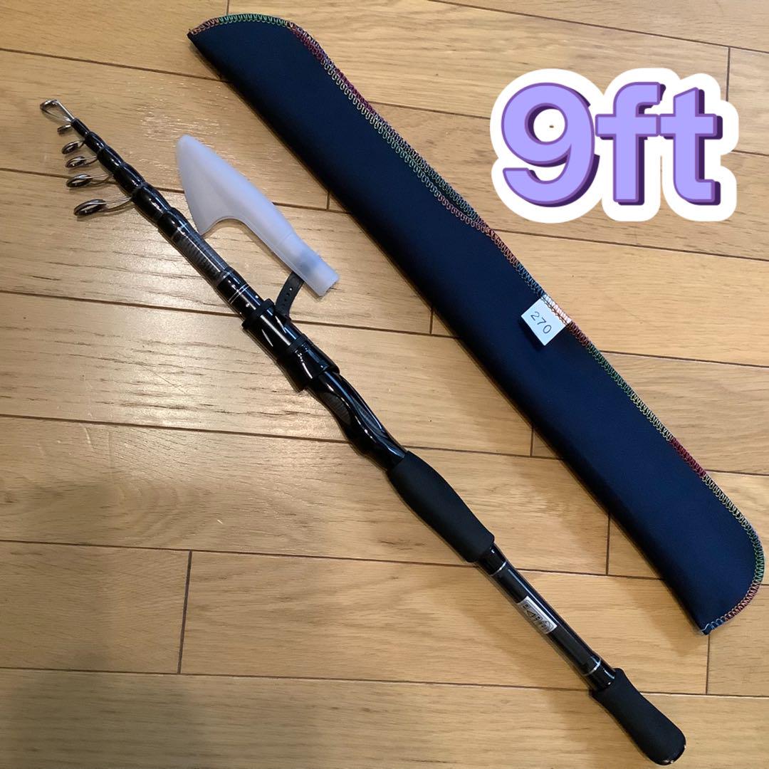 PE0.8号ｘ2個付2.4m&2.7mコンパクトロッド&スピニングリール3000