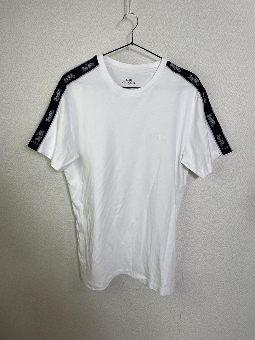COACHコーチ ホワイト 肩にデザインTシャツ　サイズS