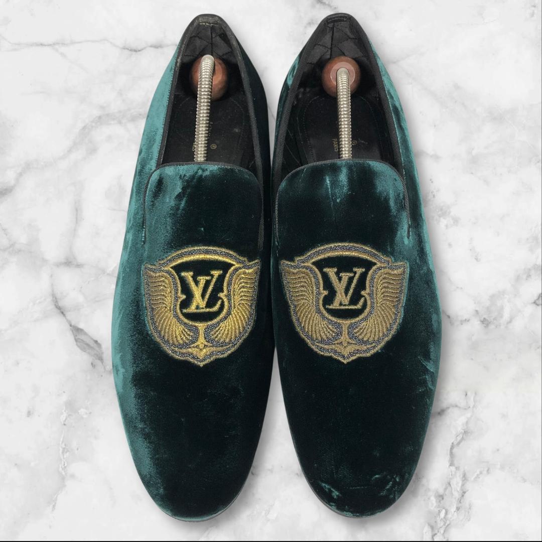 未使用品 ルイヴィトン 靴 26.5cm オートゥイユライン LV刺繍 シューズ