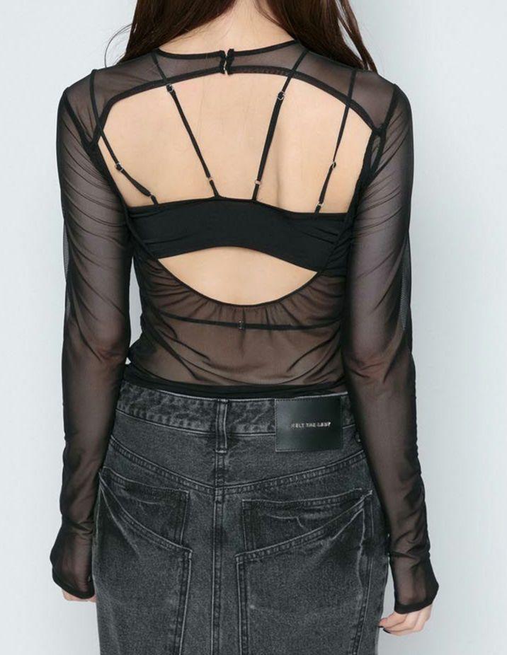 melt the lady メルトザレディ sheer cover tops 黒