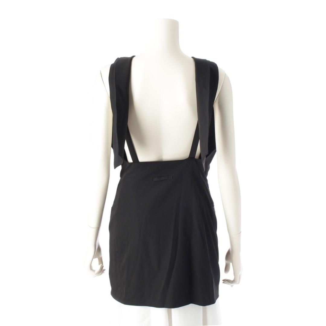 ゴルチエ フェム 襟付き ロング ベスト ブラック