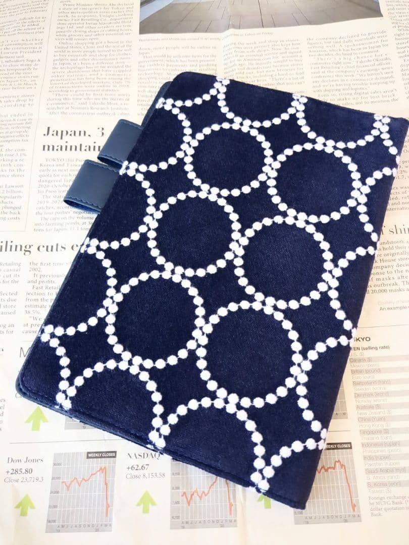 A5 ハンドメイド　ミナペルホネン　手帳カバーケース　タンバリン