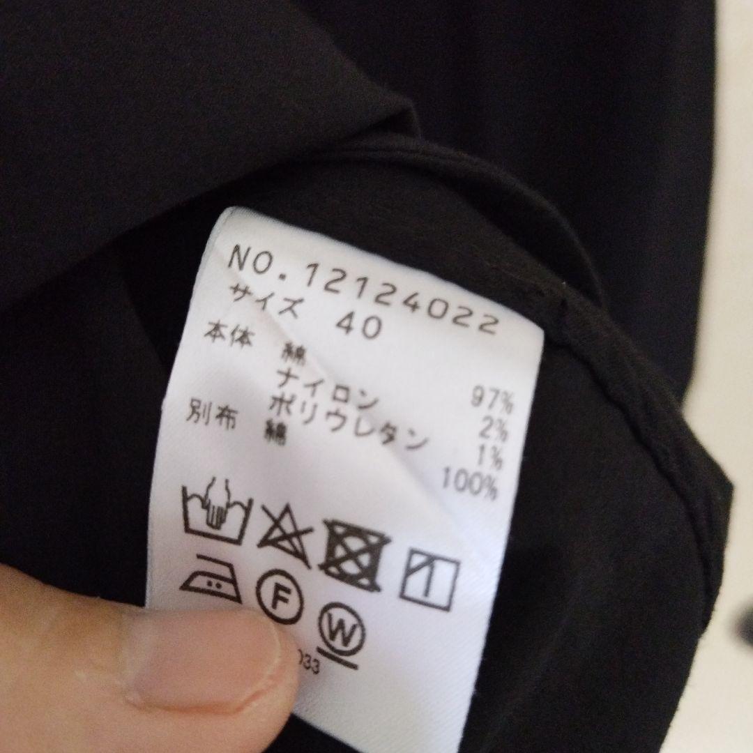 美品　m_mefu センソユニコ　黒 半袖シャツワンピース