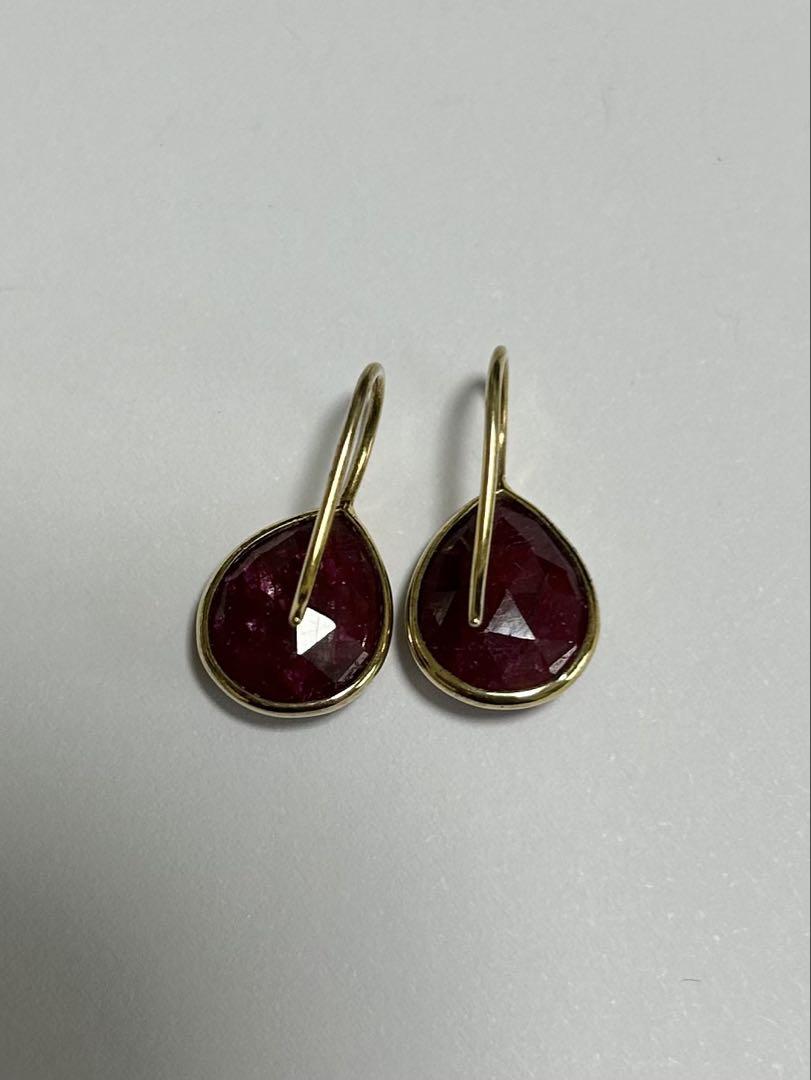 ラスール　ピアス（ペアシェイプ・ルビー）