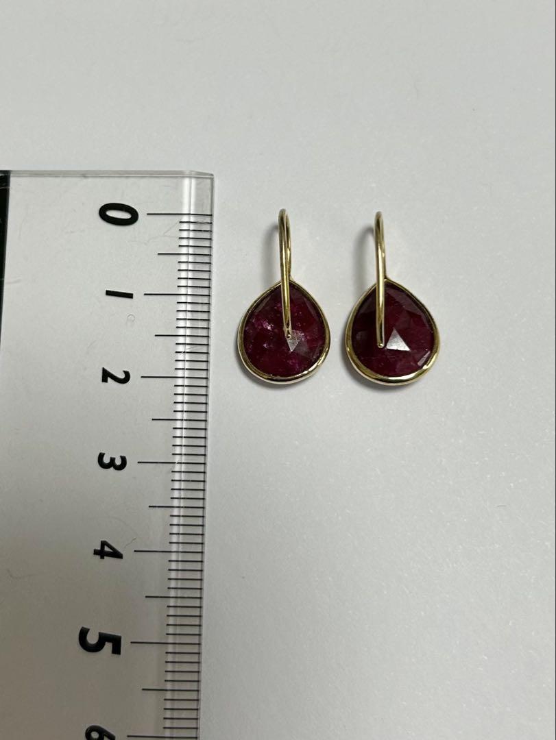 ラスール　ピアス（ペアシェイプ・ルビー）