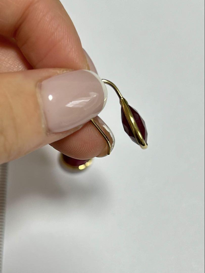 ラスール　ピアス（ペアシェイプ・ルビー）