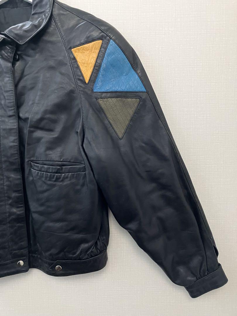 Valentino バレンチノ レザージャケット 本革 黒ボンバージャケット