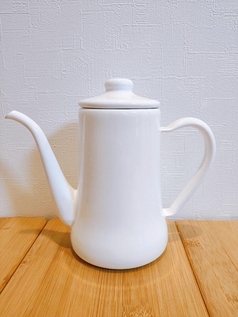 美品 月兎印 スリムポット0.7L ホワイト