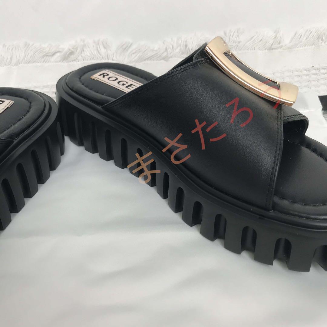 ROGER VIVIER ロジェヴィヴィエ バックル レザー ミュール 37 画像19