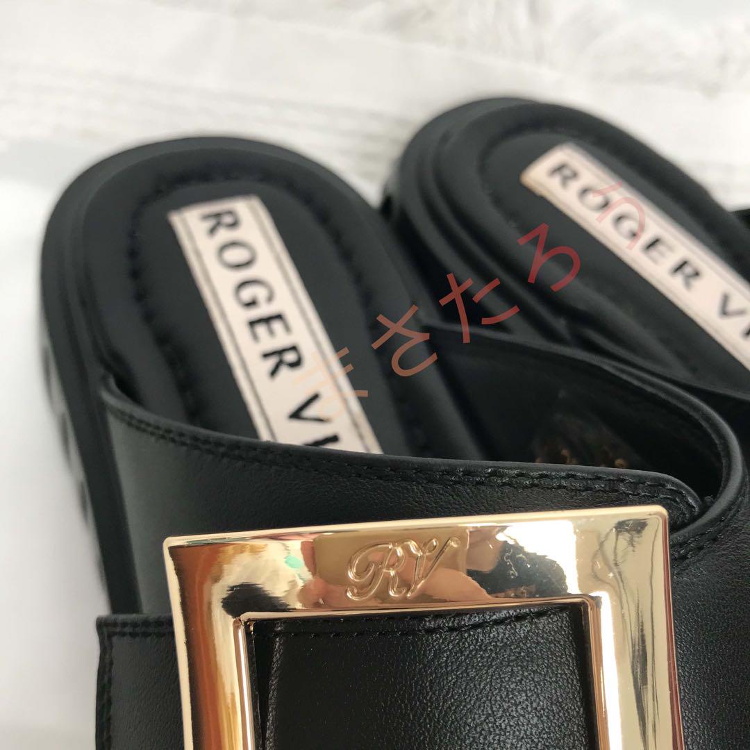 ROGER VIVIER ロジェヴィヴィエ バックル レザー ミュール 37 画像20