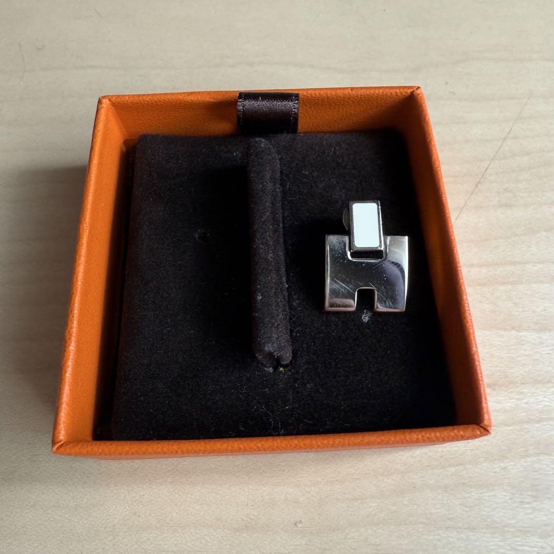HERMES エルメス ピアス アイリーン メタル ラッカー ピンク