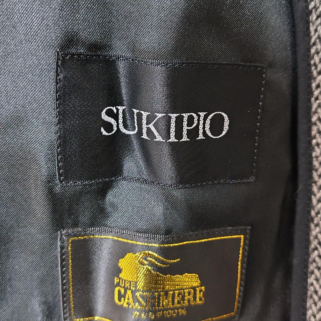 ロングコート　カシミア100％　サイズL　グレー