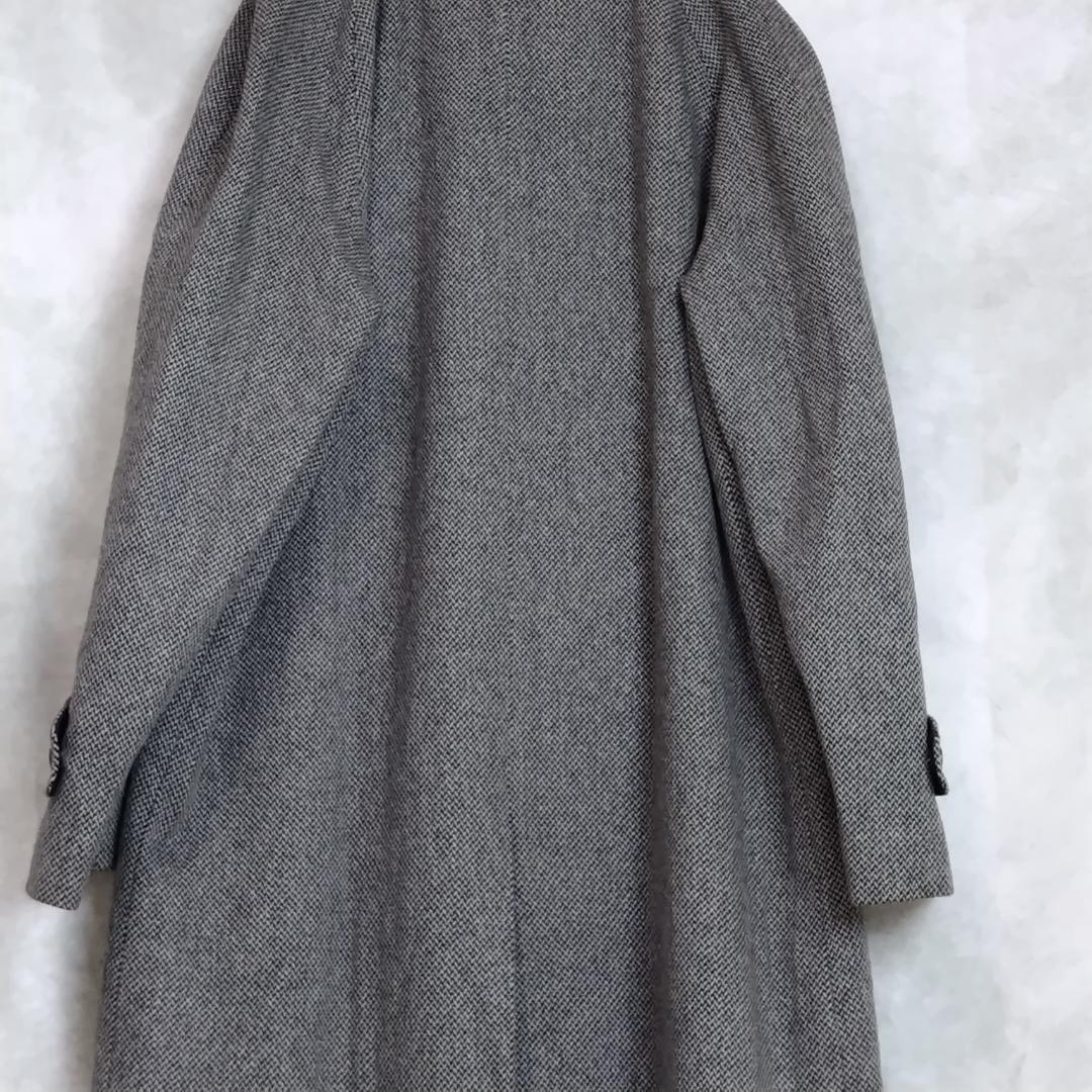 ロングコート　カシミア100％　サイズL　グレー