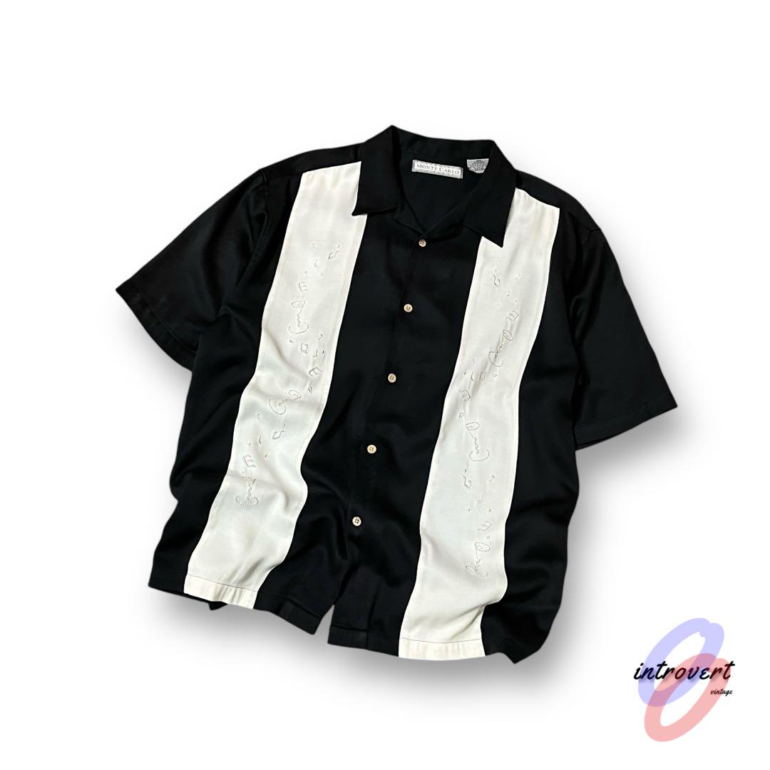 80s~ MONTE CARLO Embroidery Rayon Shirts