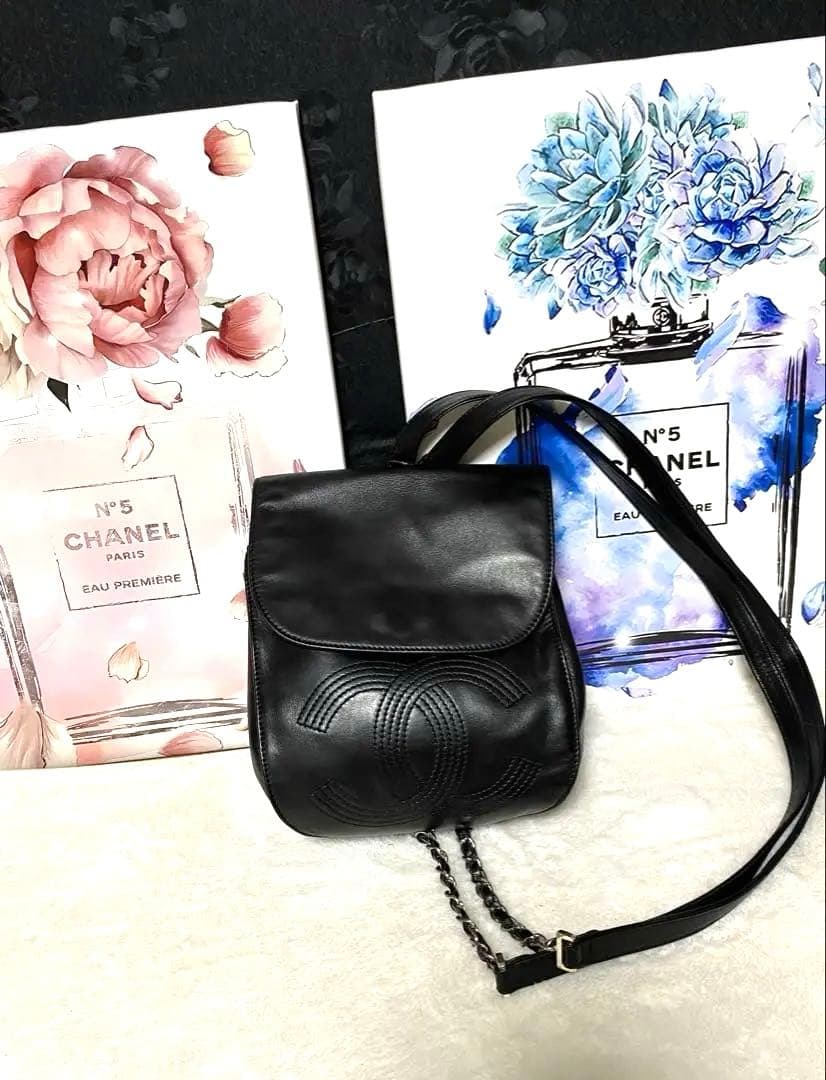 CHANEL ブラック ミニショルダーリュック希少！