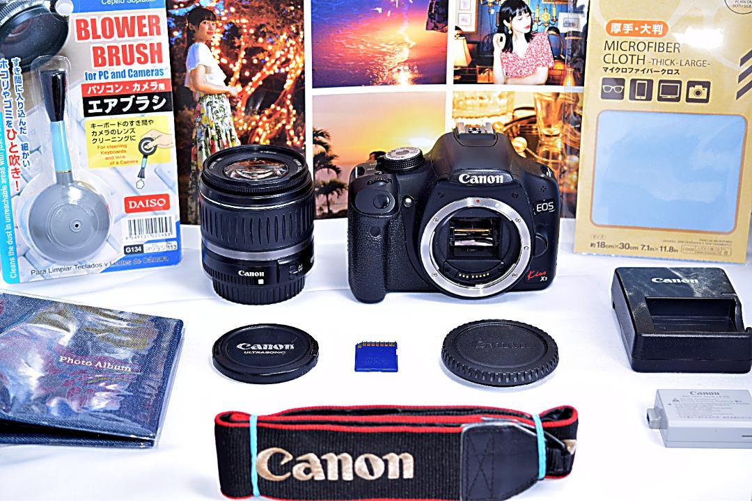 美品☆Canon kiss x3☆動画機能付きでお手頃価格☆スマホに転送！