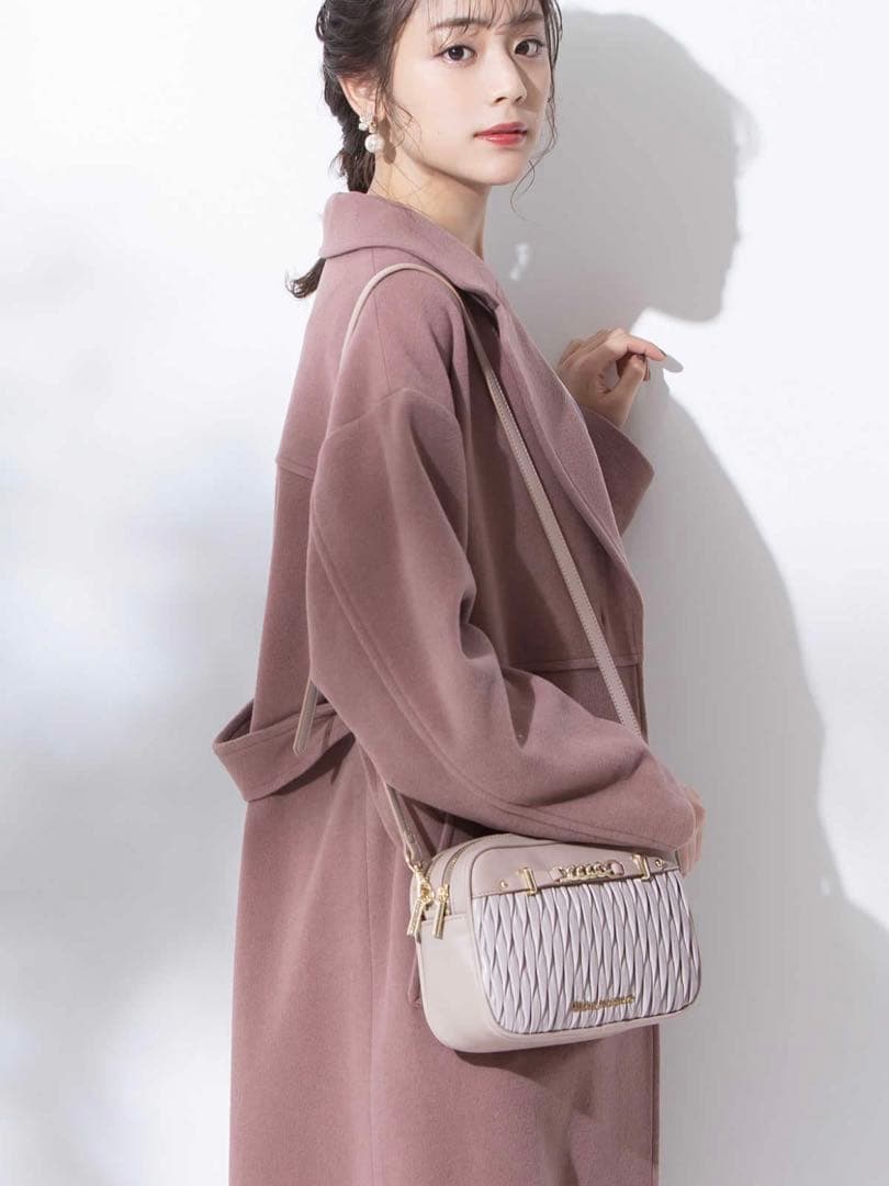 美品　ジルバイジルスチュアート　ライトモッサAラインチェスターコート