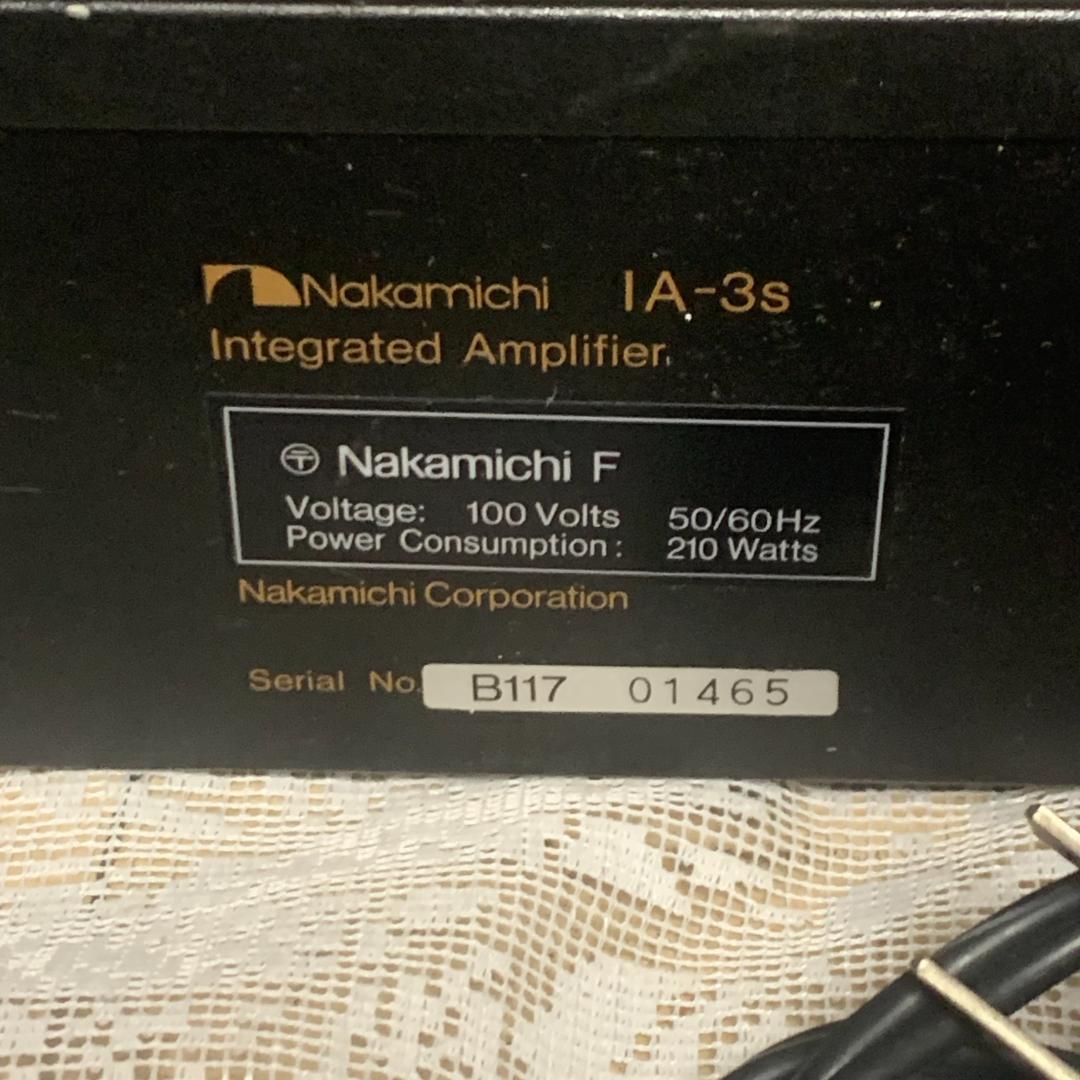 貴重希少■Nakamichi ナカミチ プリメインアンプ IA-3s■動作確認済
