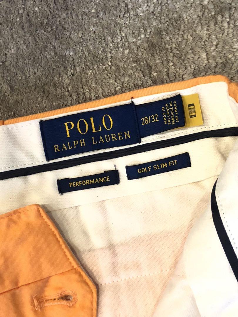 【送料込】 Polo Ralph Lauren スリムフィットパンツ オレンジ パンツ
