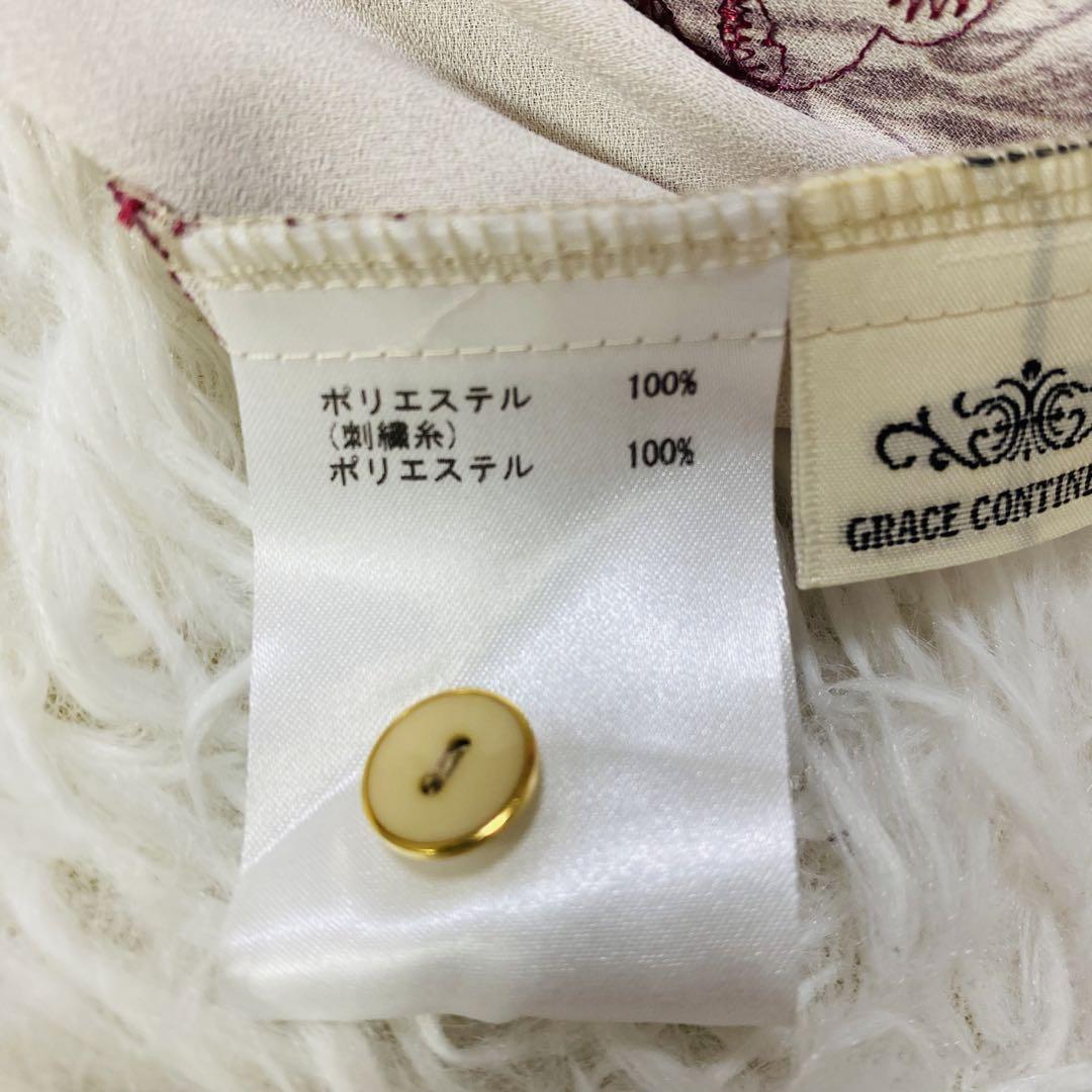 グレースコンチネンタル　アンティーク　フラワー　花柄　ワンピース　 36　S