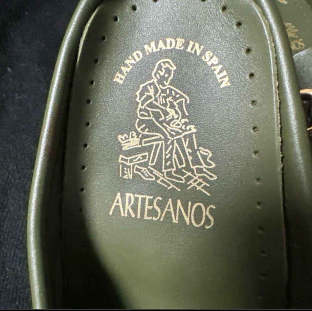 新品 ARTESANOS アルテサノス ビット付ローファー サイズ36 カーキ