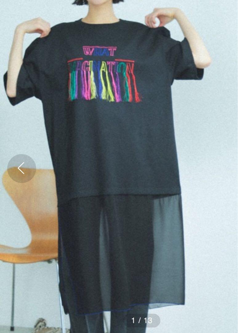 OKIRAKU×ROSE BUD)レイヤードグラフィックワンピース