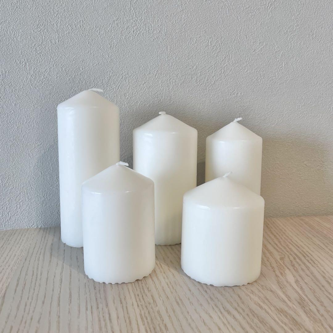 58個　IKEA フェノメーン　ヘムショー キャンドルセット FENOMEN フェノメーン 香りなしピラーキャンドル4点セット