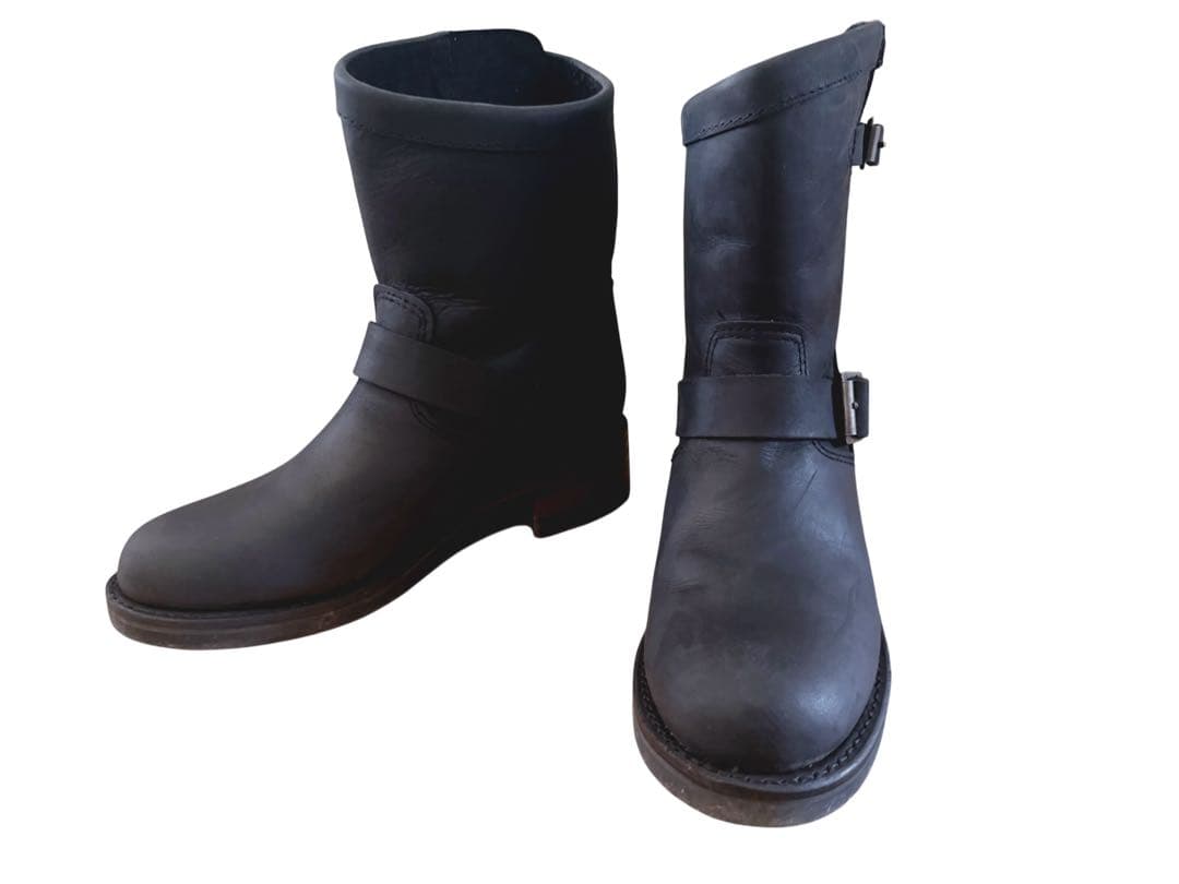 新品ハーレーダビットソン レザーエンジニアブーツ スエード ブラック レディース