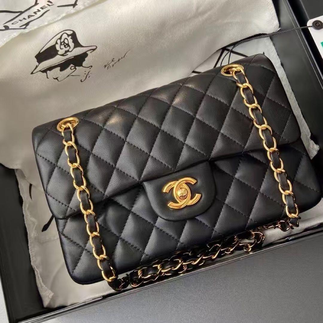CHANEL ラムスキン ショルダーバッグ ブラック 19,800円