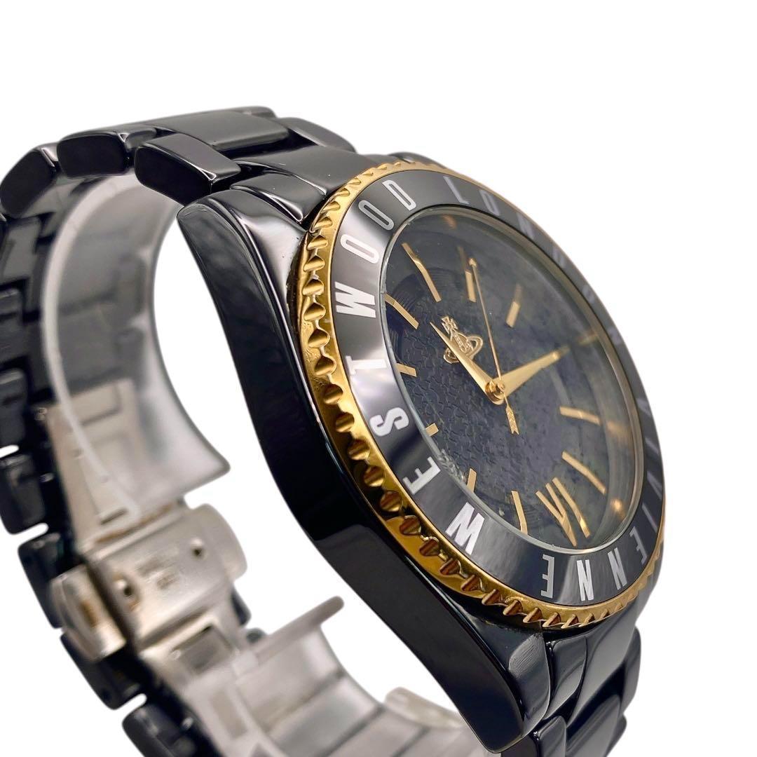Vivienne Westwood ラウンド ブラック メンズ腕時計 1267