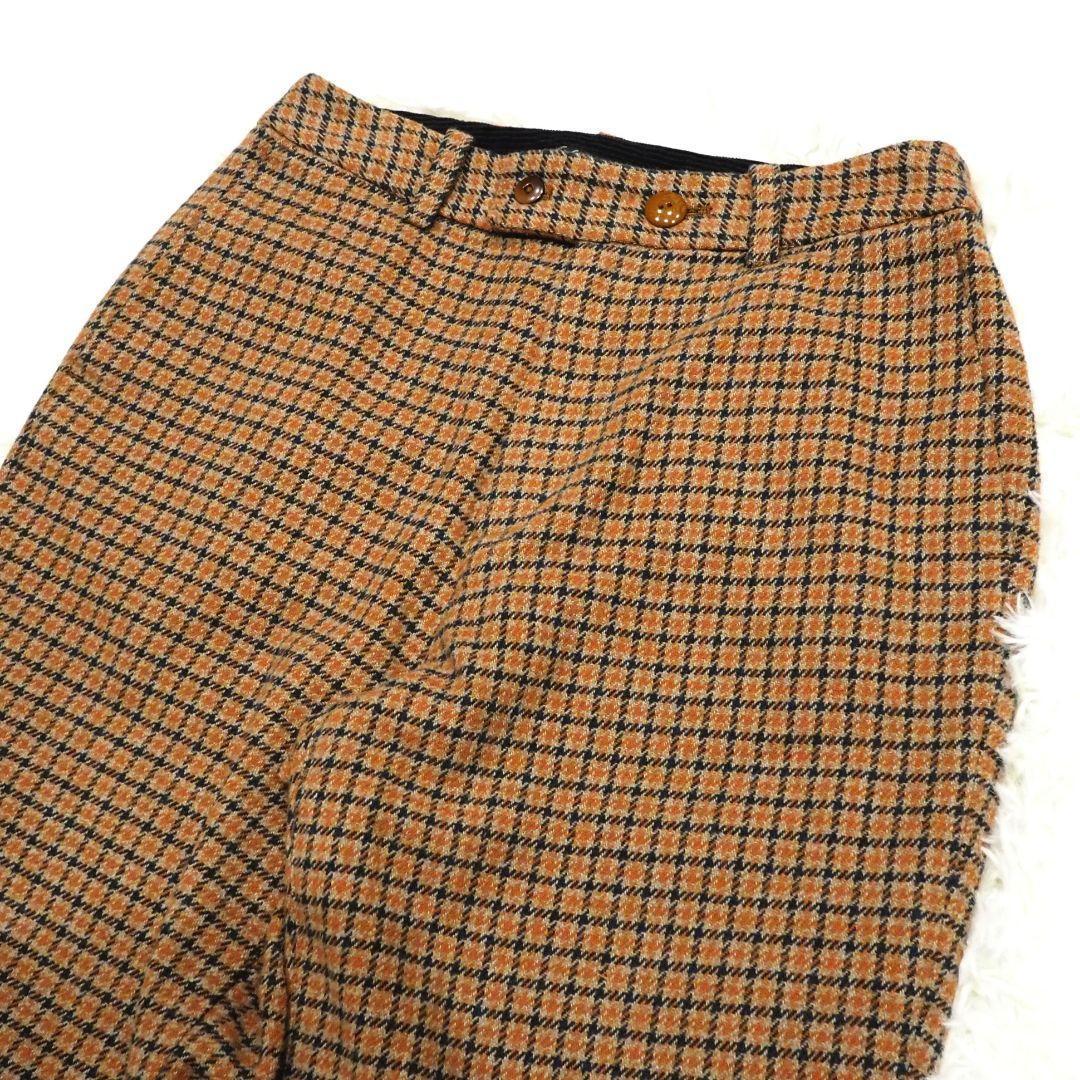 美品】パラスパレス 三つ杢 格子柄 コットンテーパードパンツ 2