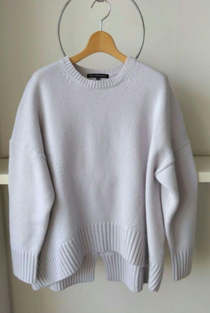専用23区 川上桃子コラボ　洗えるウールカシミア混　バルキーニット　アイスブルー