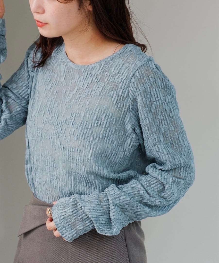 【新品】 Kastane ワッシャーレースプルオーバー フェミニン カジュアル