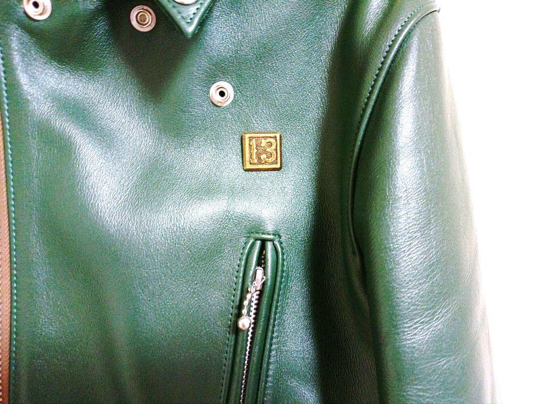 666 原宿店購入 グリーン ダブルライダースジャケット タータン