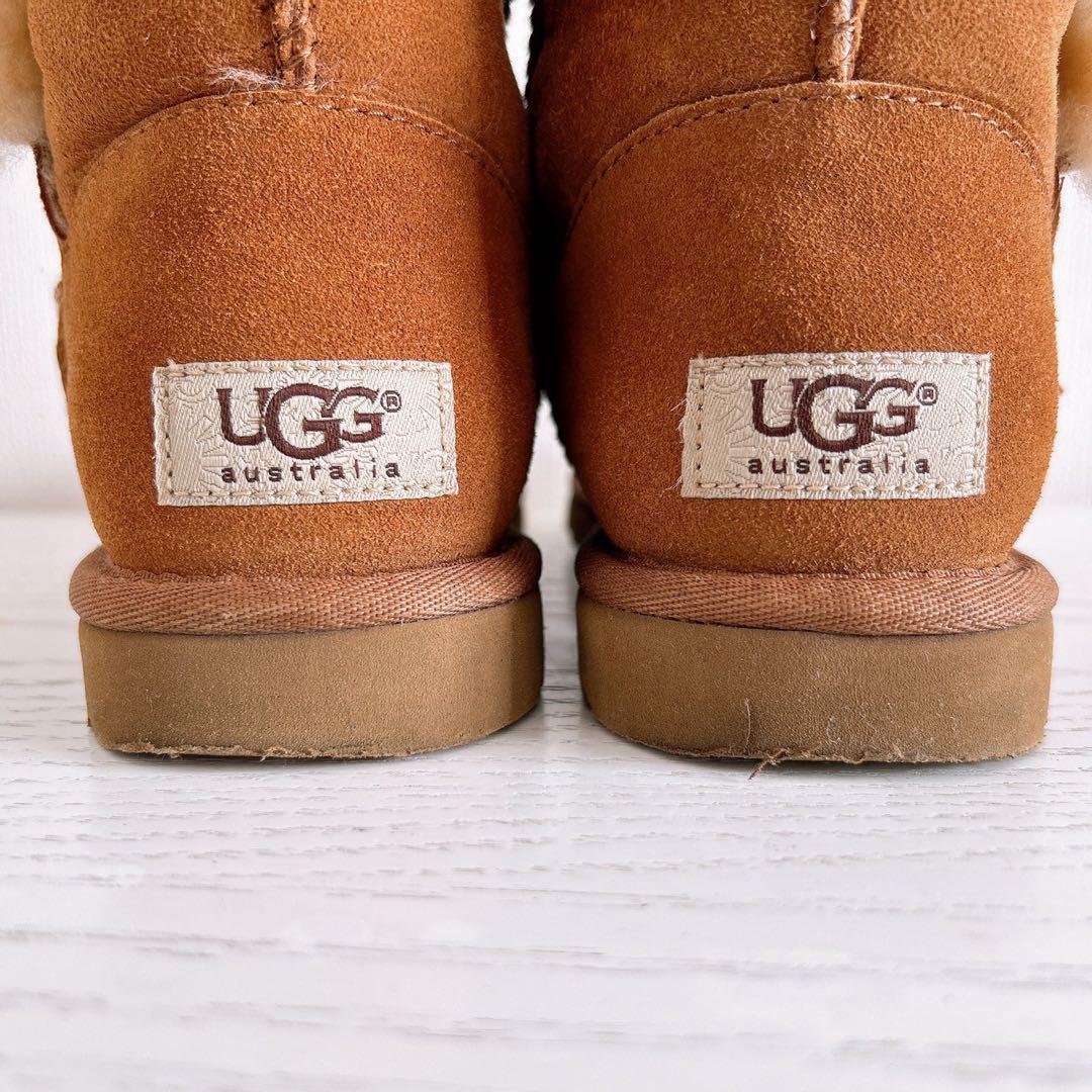 正規店仕入れの ベイリーボタン 未使用級☆UGG ムートンブーツ キャメル ロング 靴