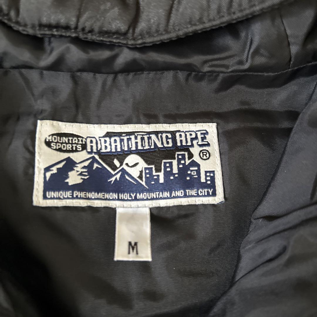 a bathing ape BAPE 中綿フードジャケット メンズM 黒 迷彩