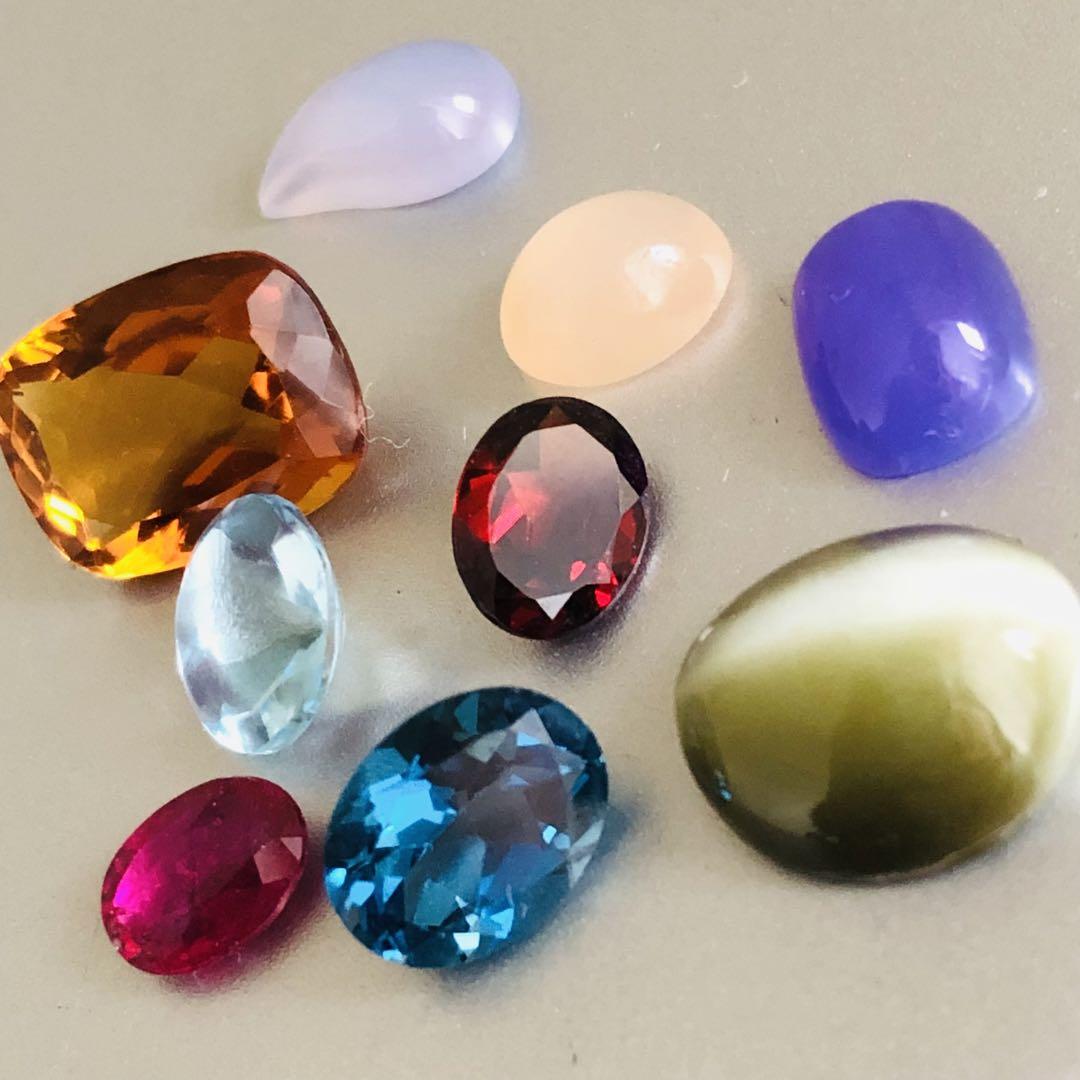 外し石 ルース20ct ★9点 ルビー キャッツアイ ラベンダー翡翠 ガーネット