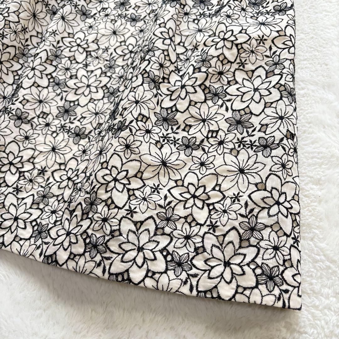 美品 トッカ マドンナ ドレス ひざ丈ワンピース 刺繍 花柄