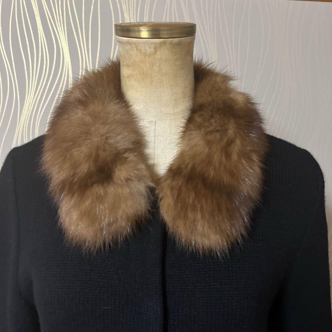 お値下げ‼️FOXEY フォクシー　リアルファー　カシミヤ100% カーディガン お値下げ‼️FOXEY フォクシー リアルファー カシミヤ100