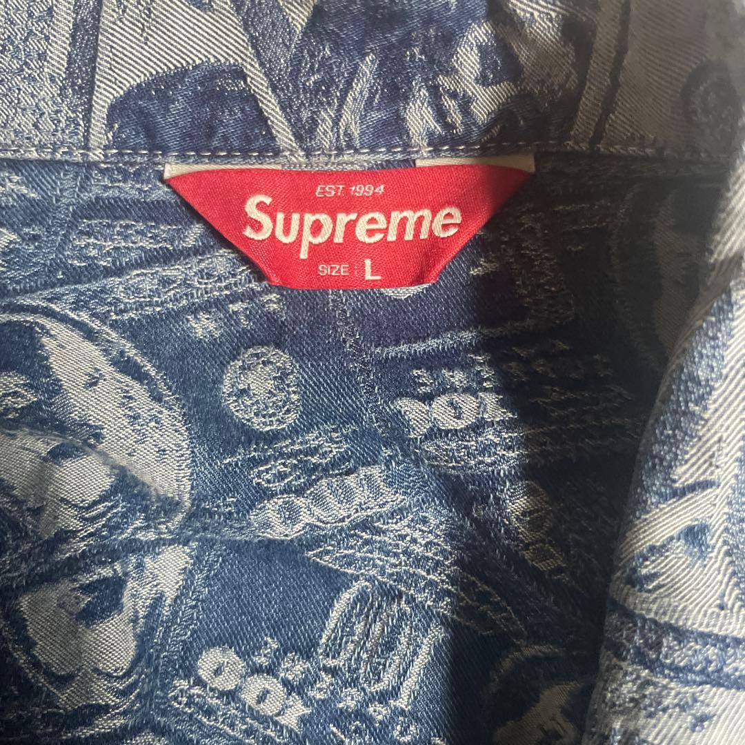 supreme denim jacket L blue