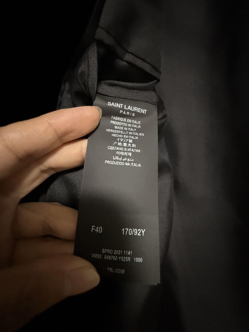 Saint Laurent ベルベット シングル テーラードジャケット Saint Laurent ベルベット シングル テーラードジャケット