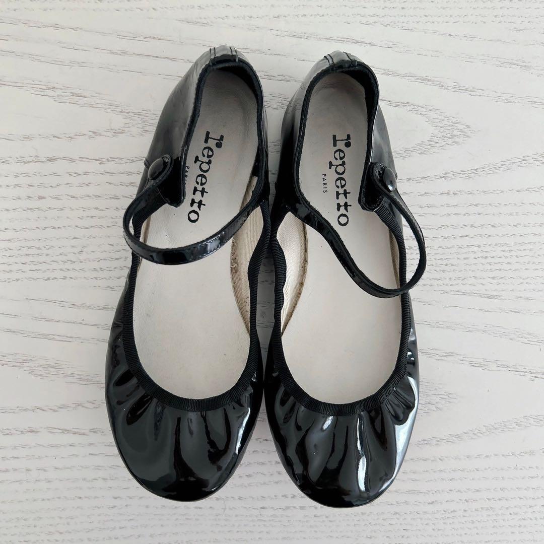 超美品☆repetto メリージェーン パンプス アンクルストラップ エナメル