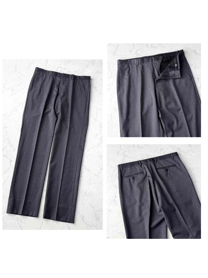 GUCCI グッチ ジャケット セットアップ スーツ 灰 7-48 L〜XL