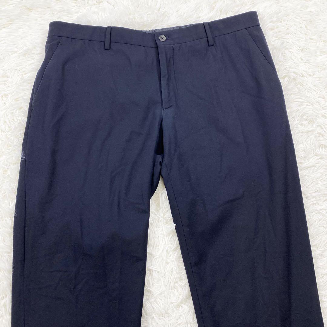 【イタリア製】GIORGIO ARMANI カシミヤ96% ネイビー　スラックス