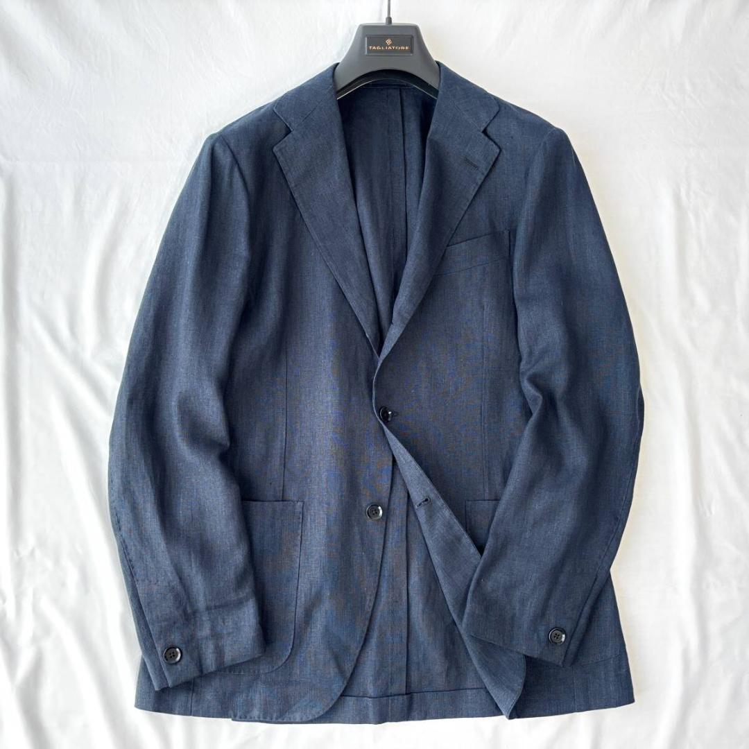 ★美品 ビームスエフ 春夏 超高級 リネン混 テーラードジャケット 24SS・美品 ビームスエフ リネン テーラードジャケット 麻100 春