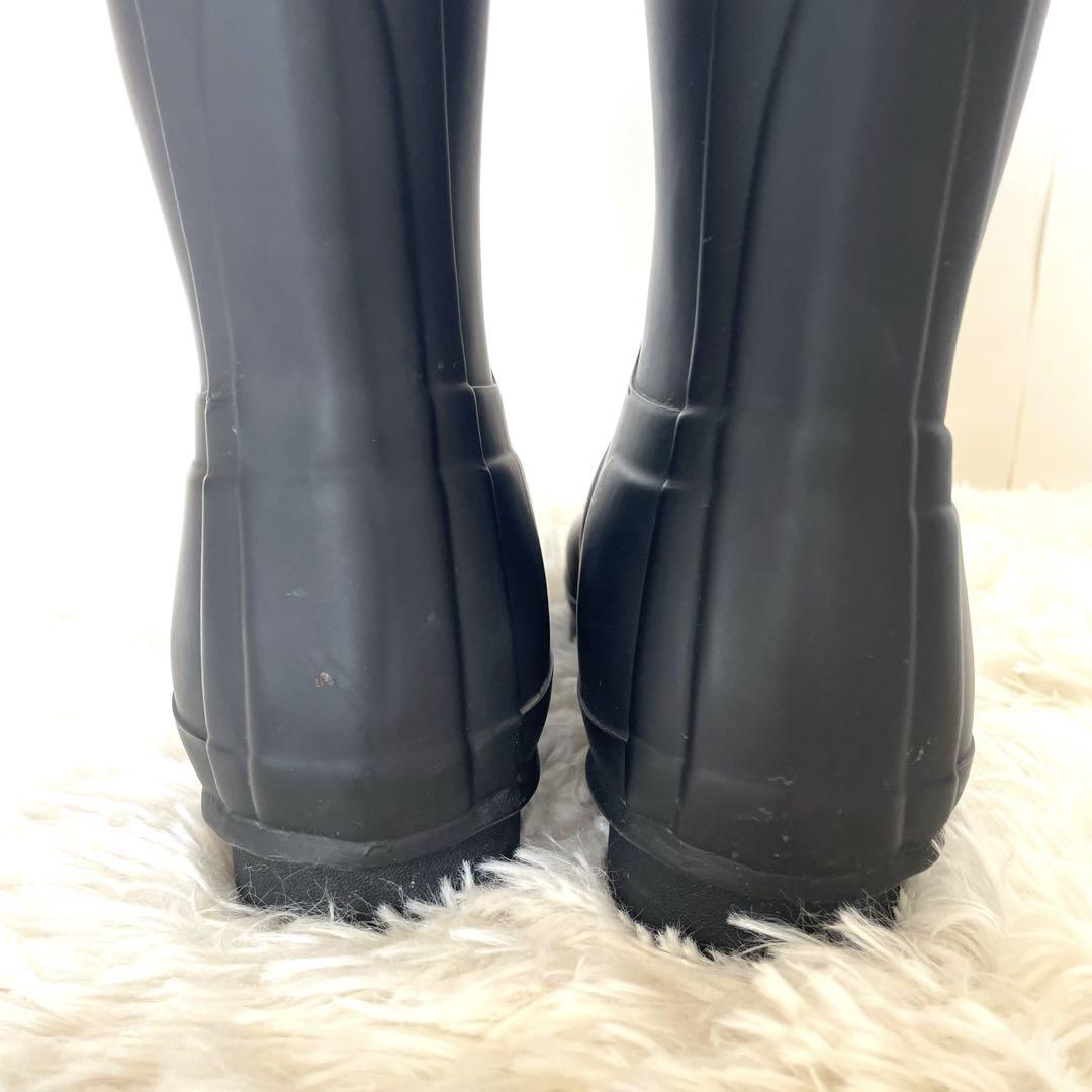 【美品】 HUNTER ハンター　レインブーツ　ロングブーツ　ブラック