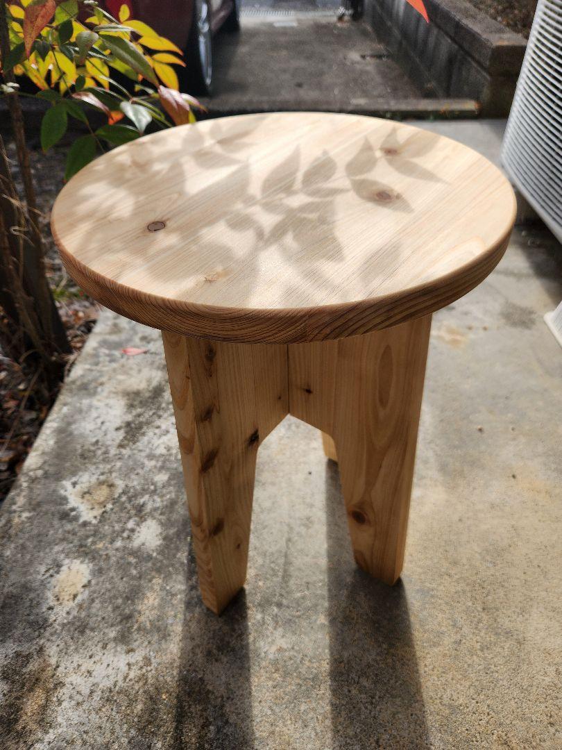 組み立て式木製スツール　ヒノキ