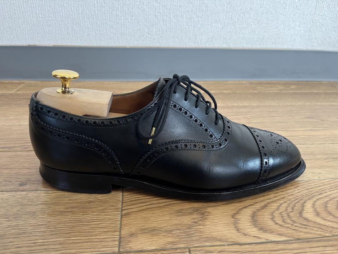 クロケットアンドジョーンズ セミブローグ westminster ブラック 7E
