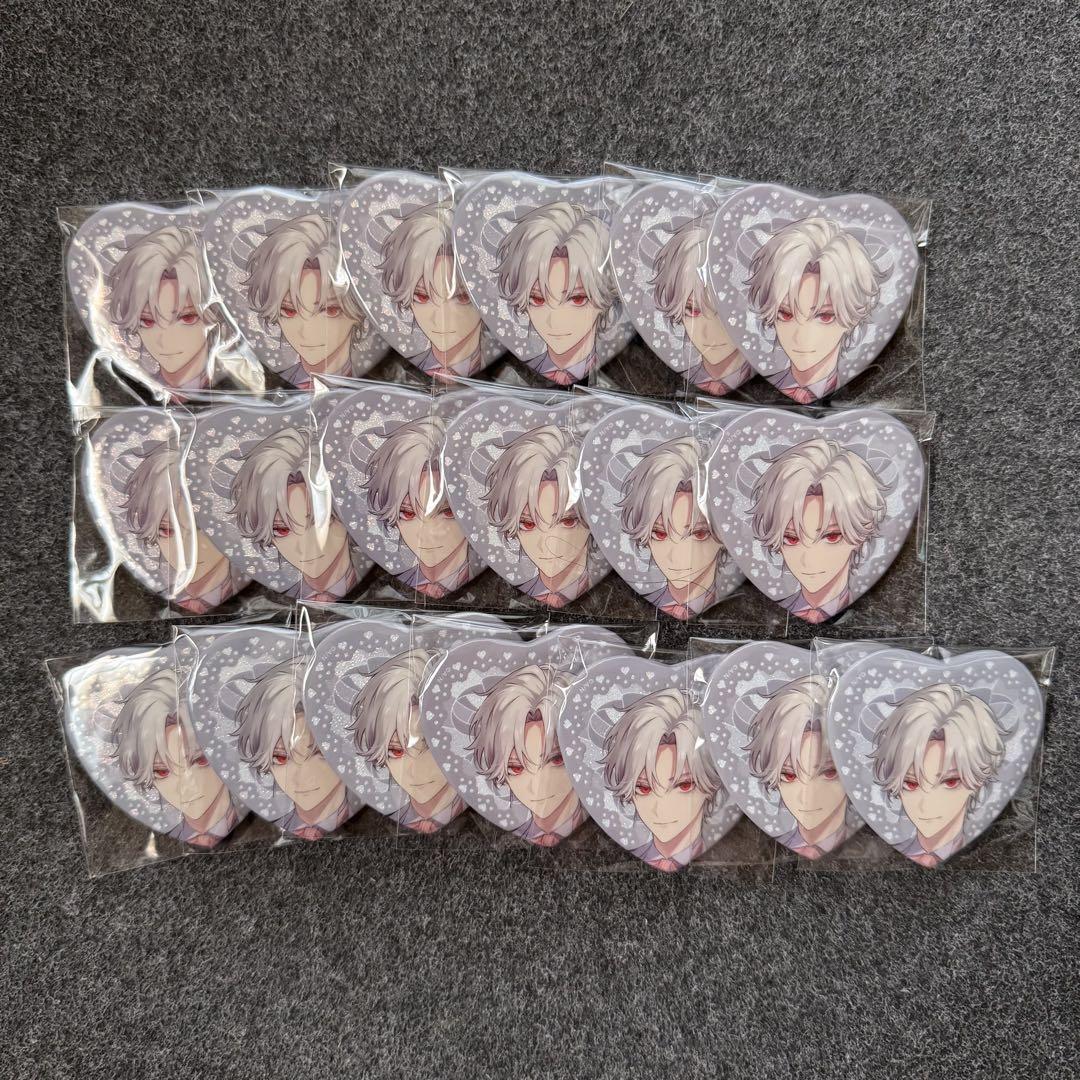 にじさんじ ジュンブラ ハート型缶バッジ 葛葉 N